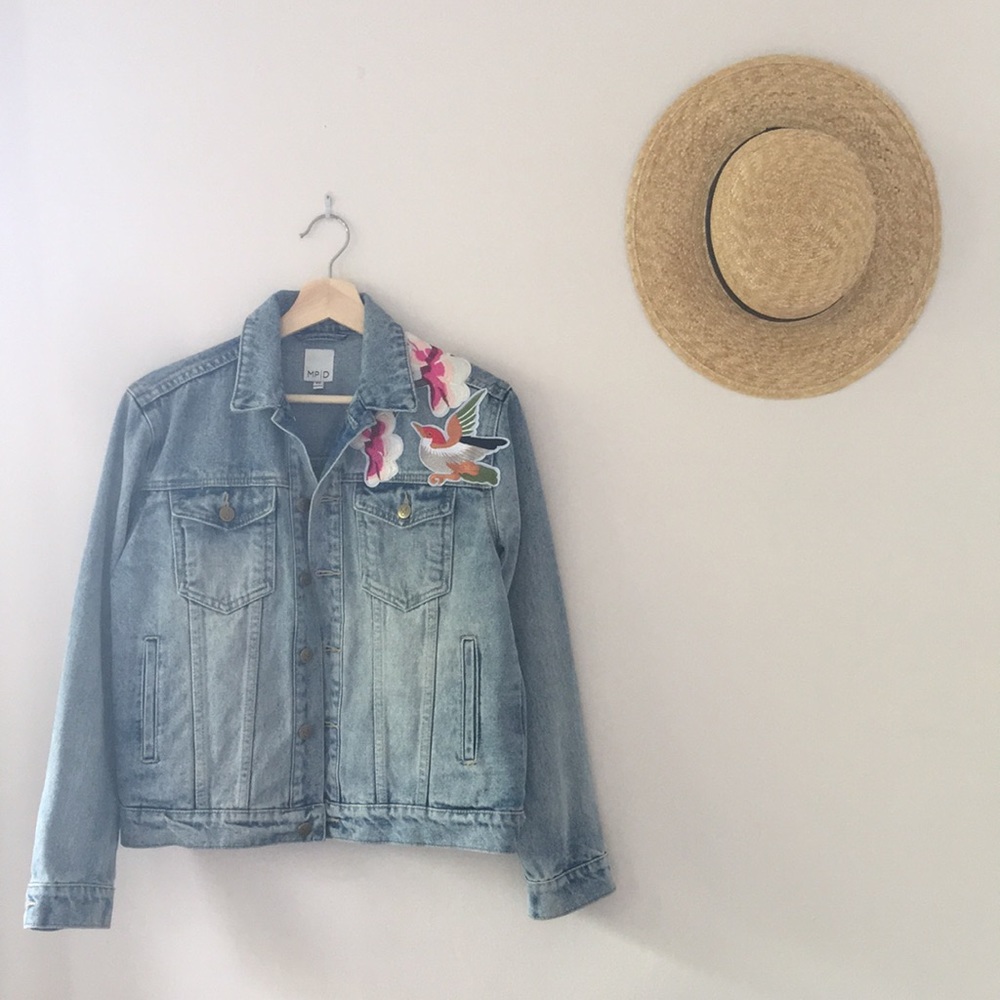 Oversized Embroidered Jean Jacket - Picture 5 of 5